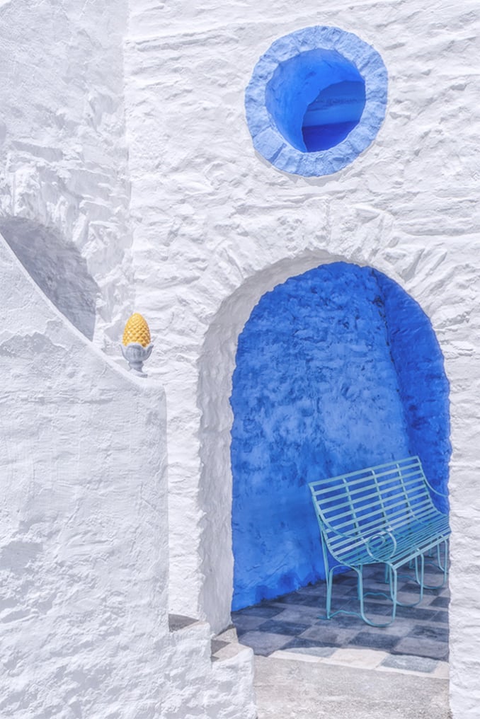 Blue White and a Touch of Yelllow