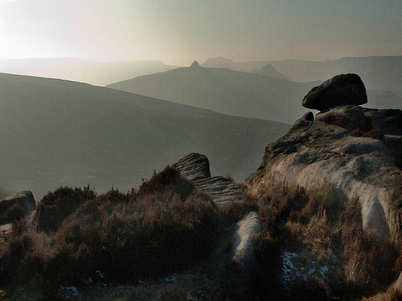 Looking Towards Mam Tor at Sunset